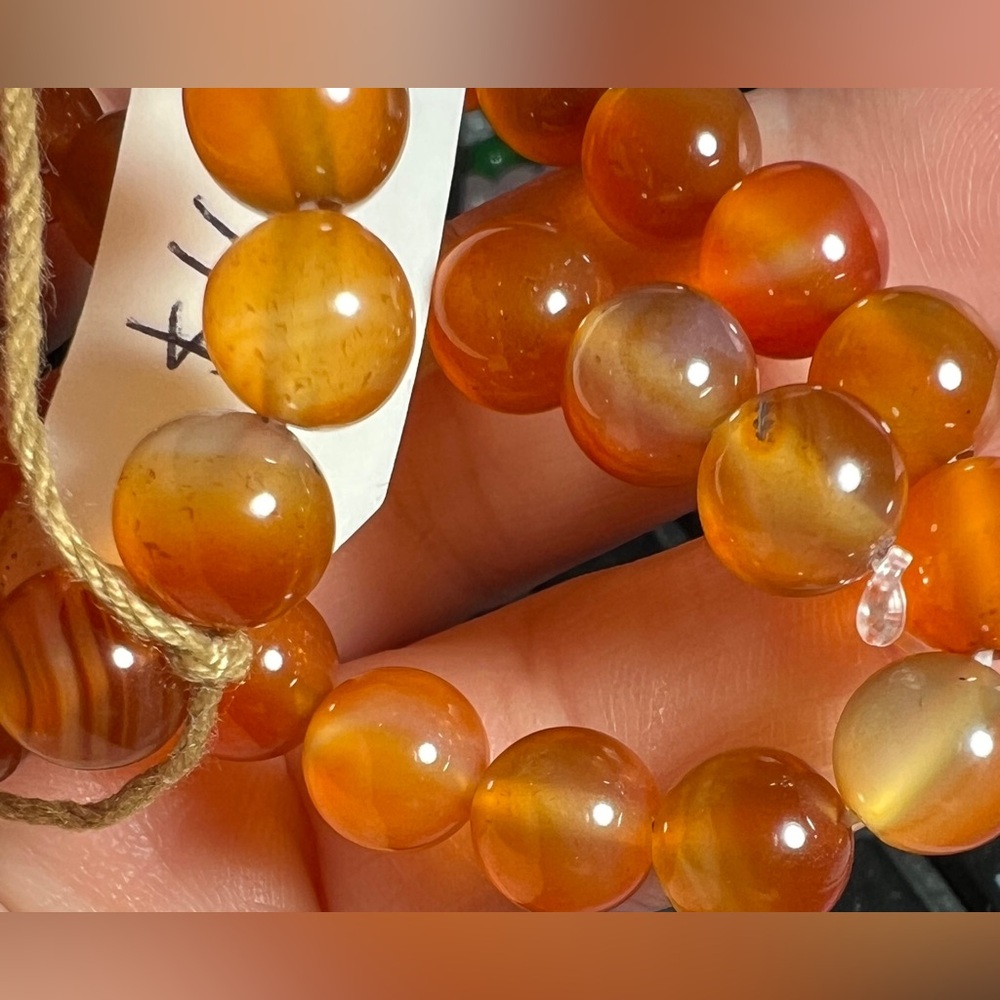 8mm Carnelian - 15” Strand - 48 Individual Beads For Beading Jewelry Making - Picture 3 of 5